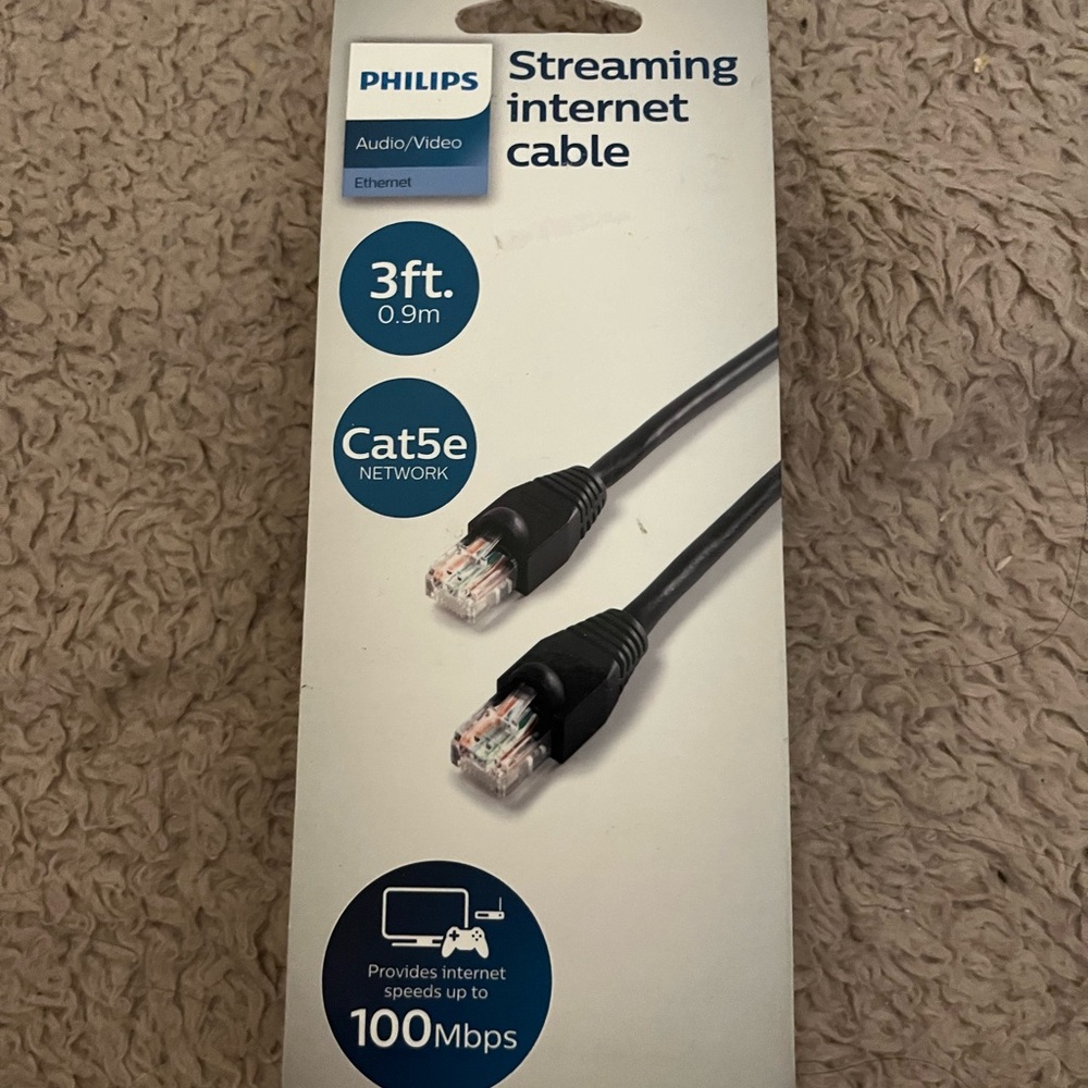 Philips White Streaming Internet Cable